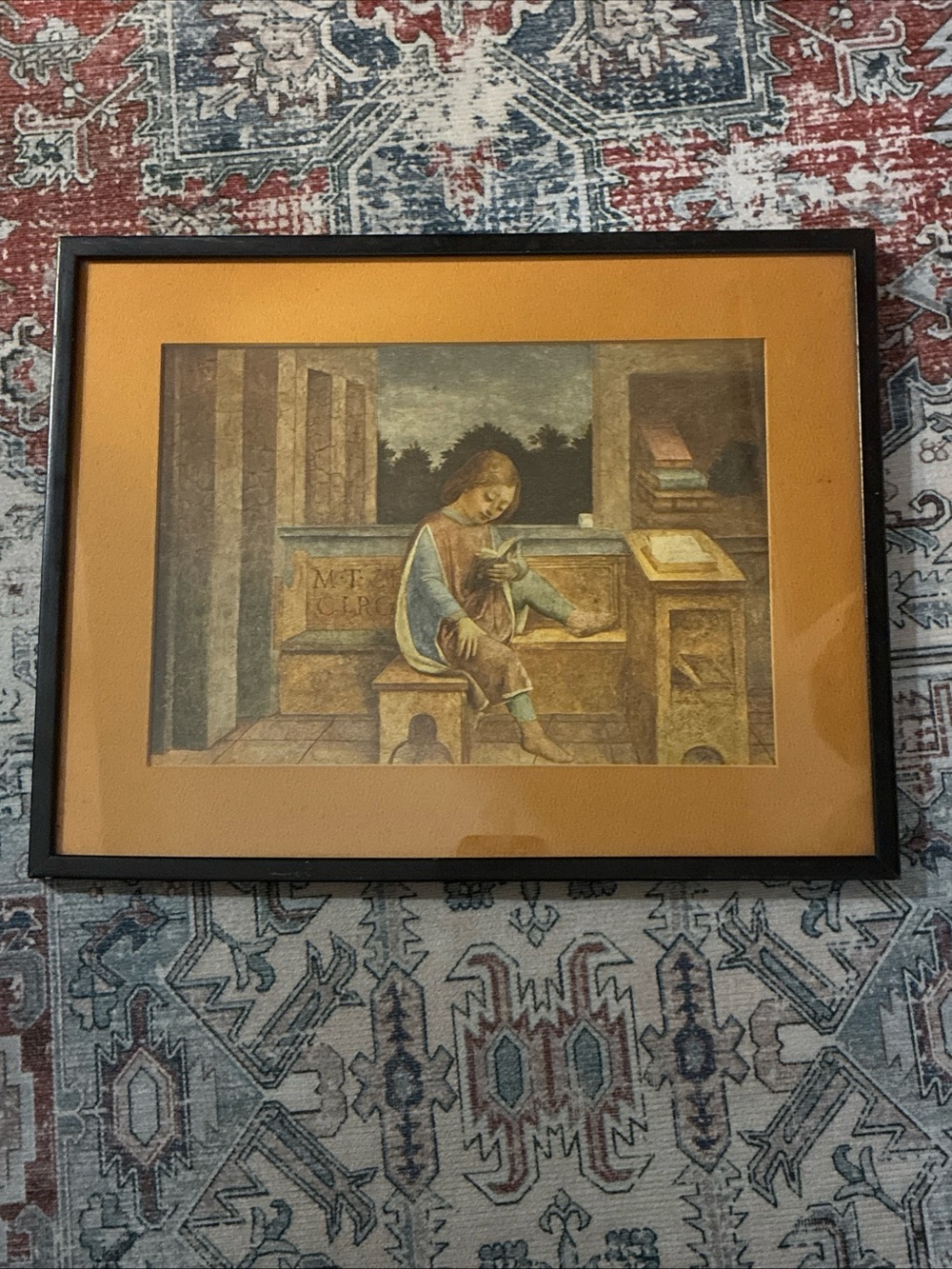 The Young Cicero Reading c. 1464 Framed Art Print 13.5” X 10.5”